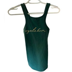 Cyclebar Beyond Yoga Woman’s Medium Dark Green Tank Top Nylon Spandex EUC